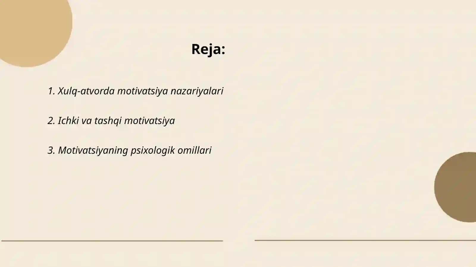 Xulq atvor va faoliyat mativatsiyasi 2