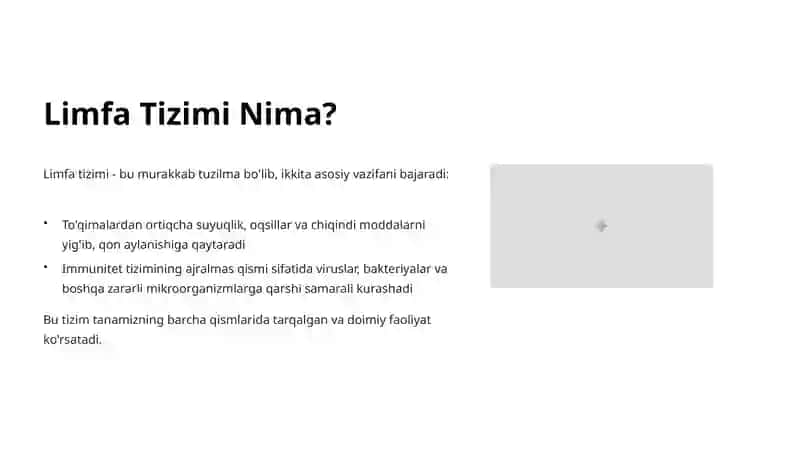 Limfa Tizimi Anatomiyasi: Tanamizning Himoya Tarmog'i 2
