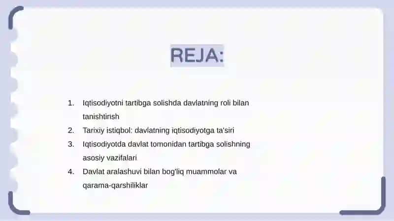 Iqtisodiyotni tartibga solishda davlatninig roli 2