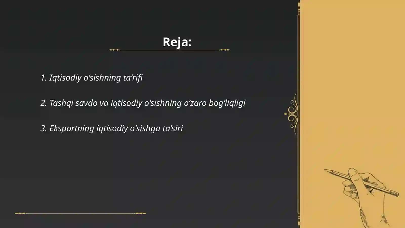 Iqtisodiy oʻsish va tashqi savdo 2