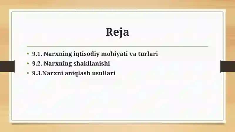Narxning iqtisodiy mohiyati va turlari 2