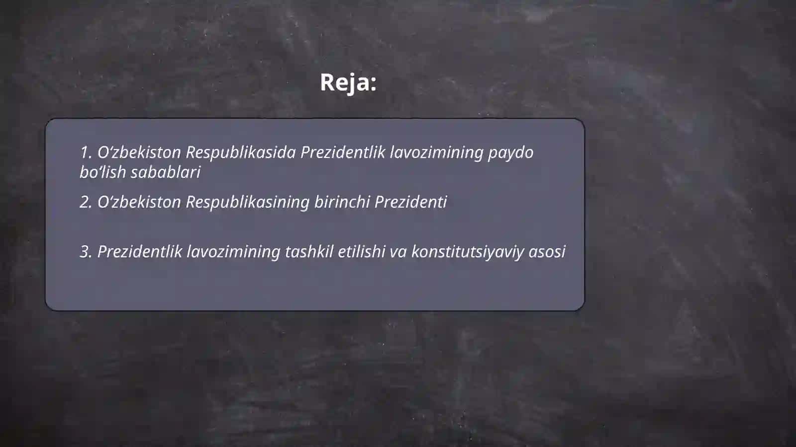 Oʻzbekiston Respublikasida Prezidentlik lavozimining joriy etilishi 2