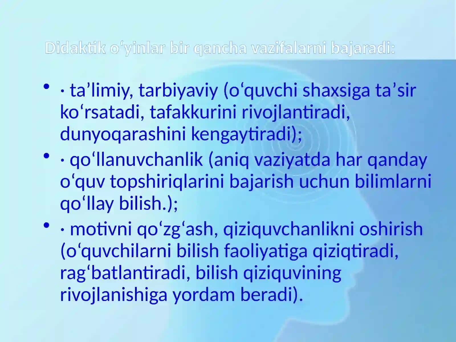 Ona tili darslarida didaktik o`yinlardan foydalanish 2