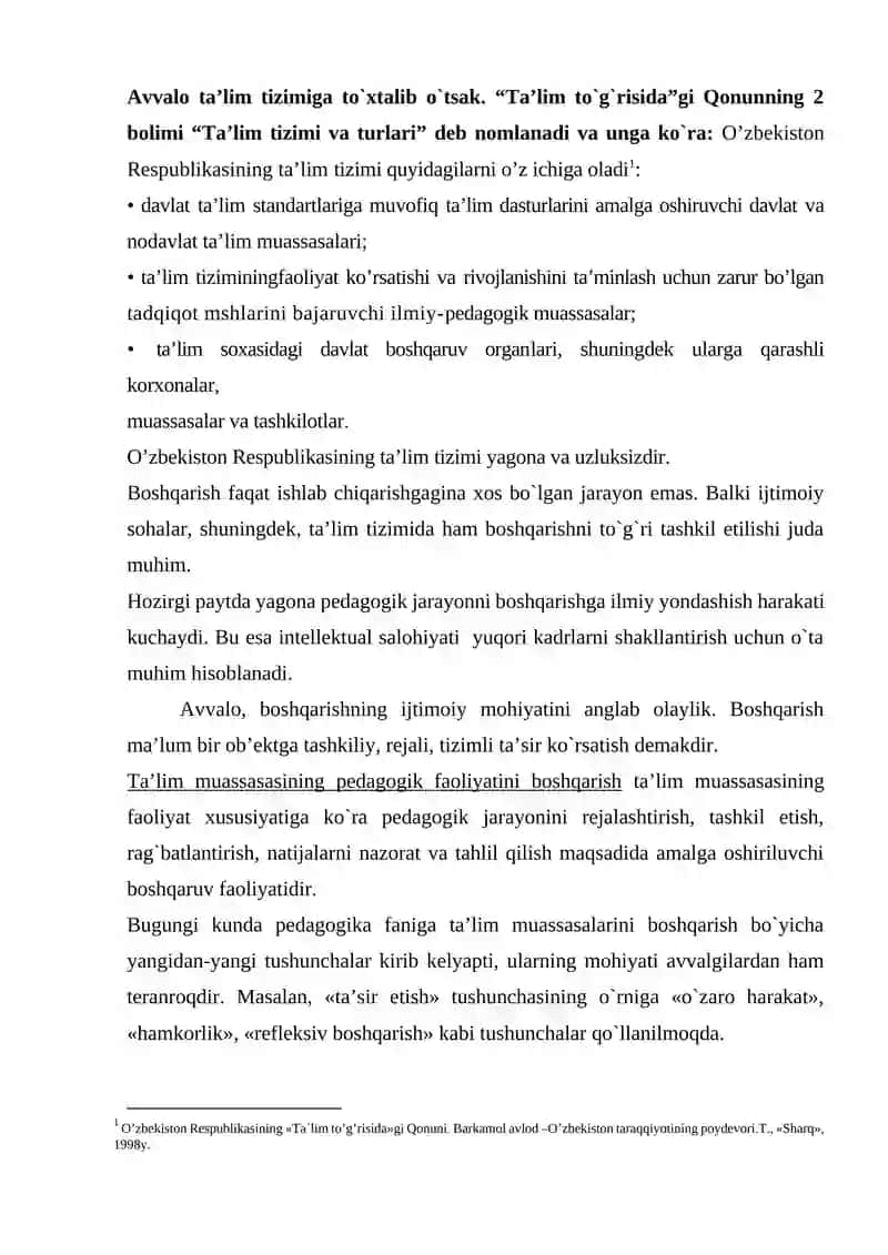 Ta’lim muasasasasi menejmenti 2