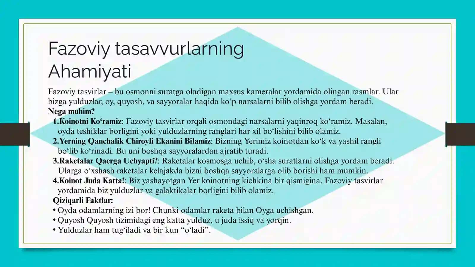 Fazoviy Tasavvurlarni Shakllantirish 2