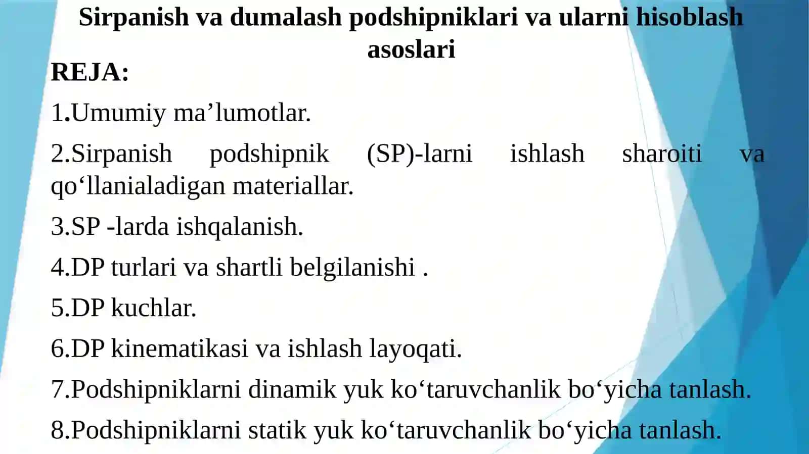 Nazariy va amaliy mexanika 2