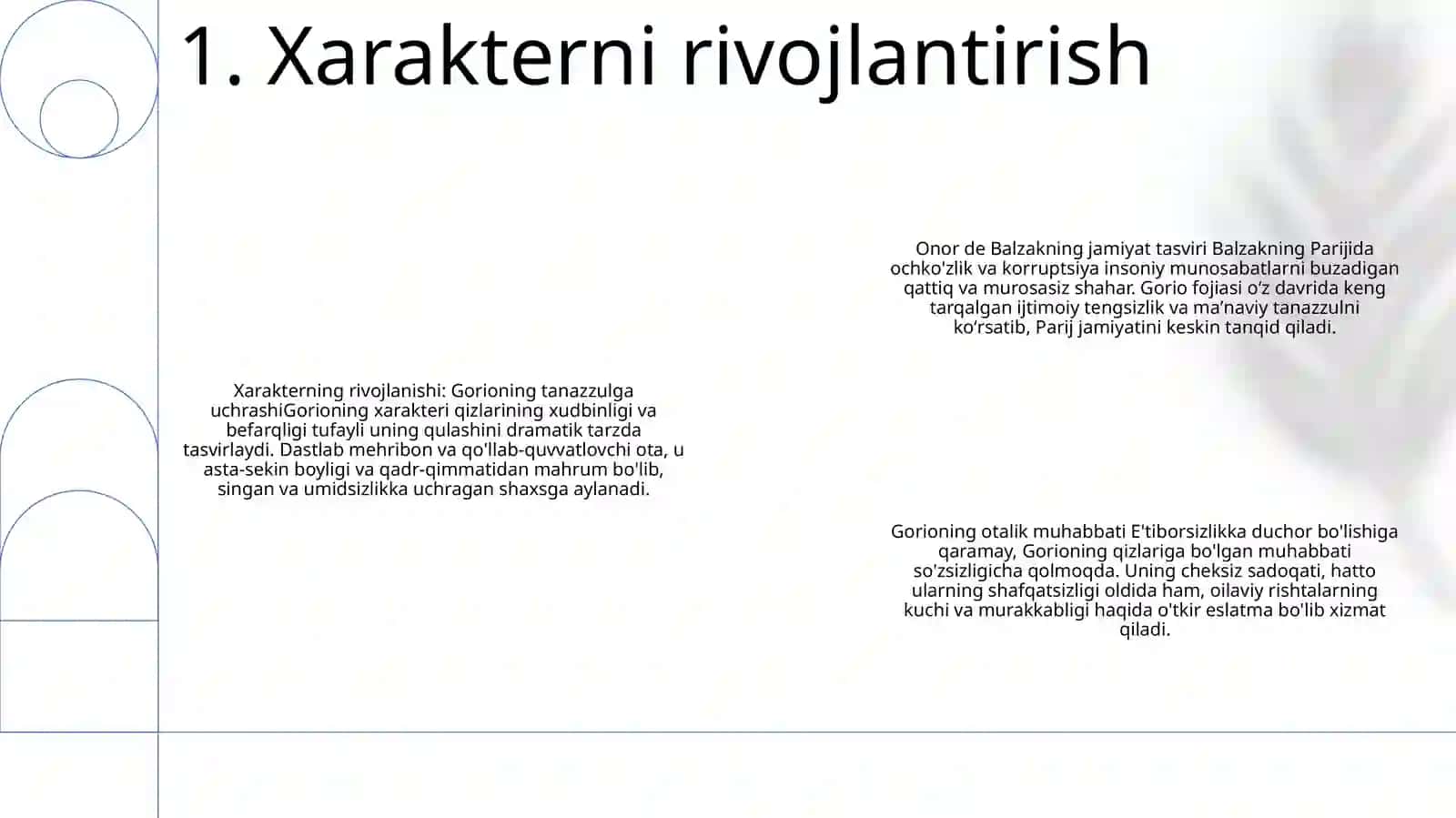 Onor De Balzak "Gorio Ota" Asariga Xulosa 2