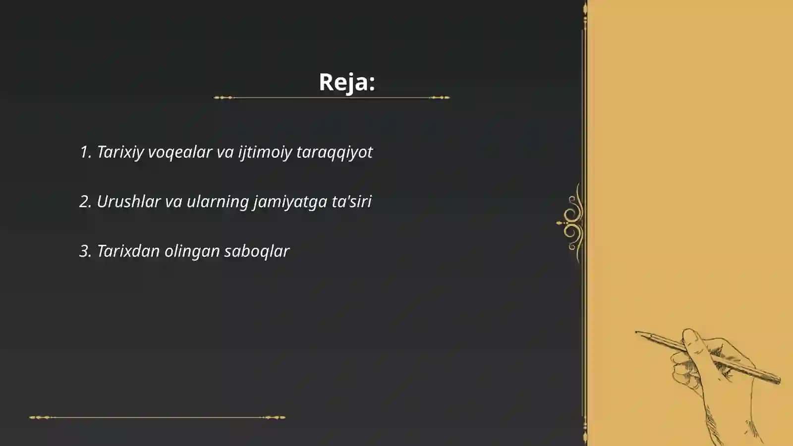Jamiyat taraqiyotida tarixning o'rni 2