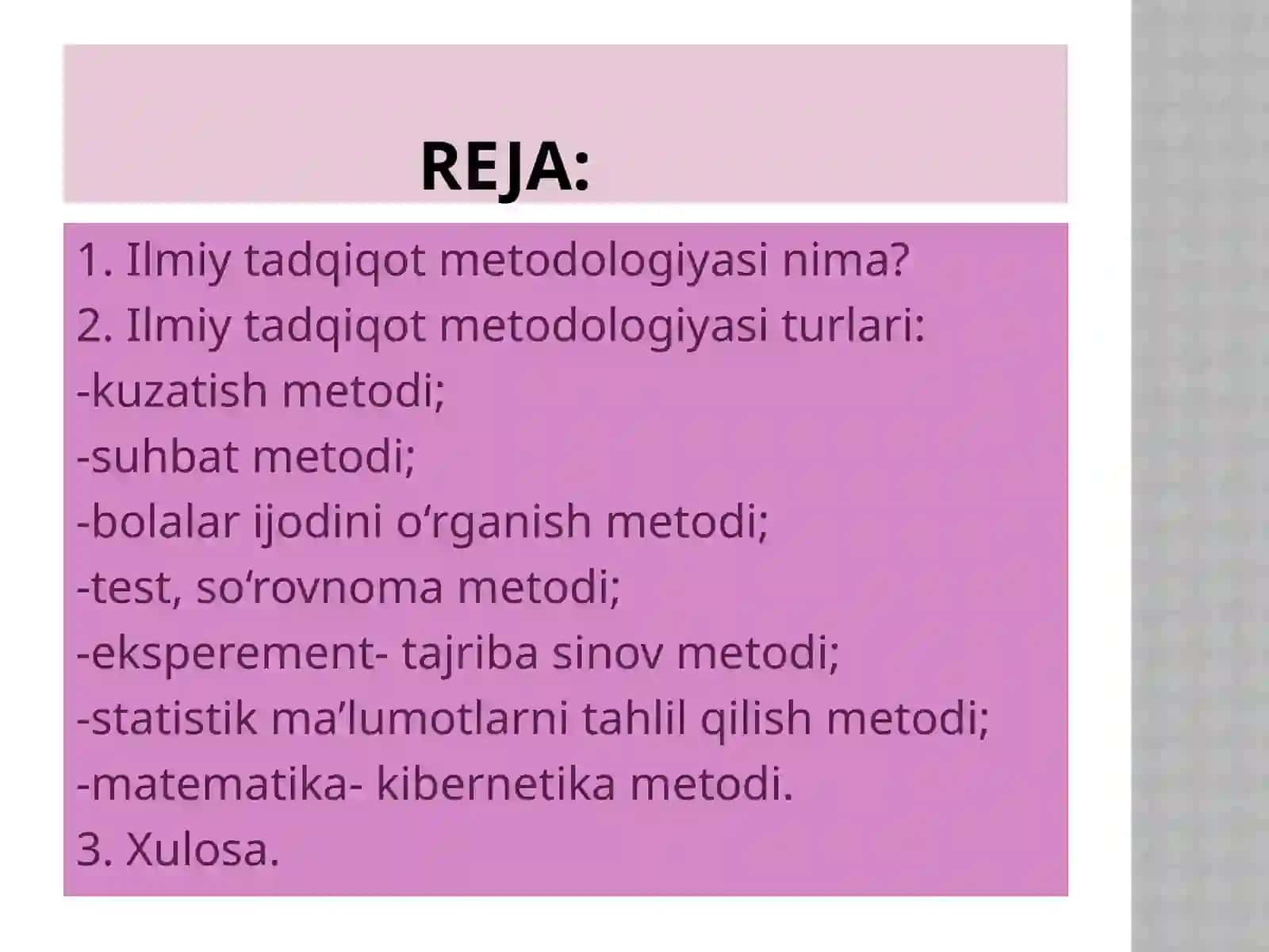 Ilmiy pedagogika ishining tadqiqot metodlari 2