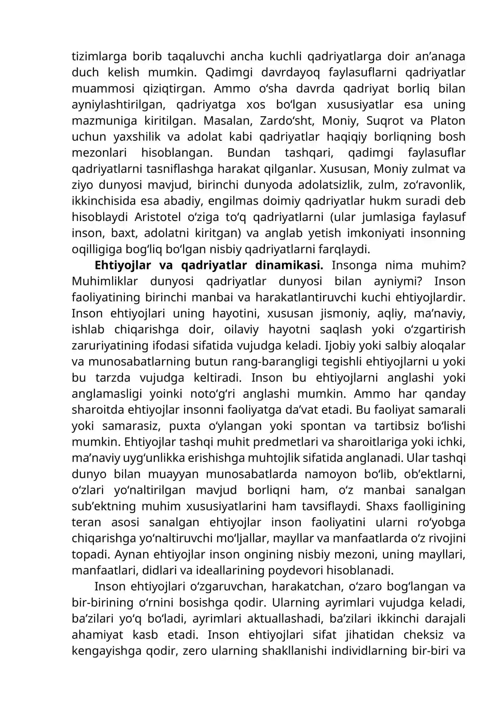 Qadriyatlar falsafasi (aksiologyia) 2