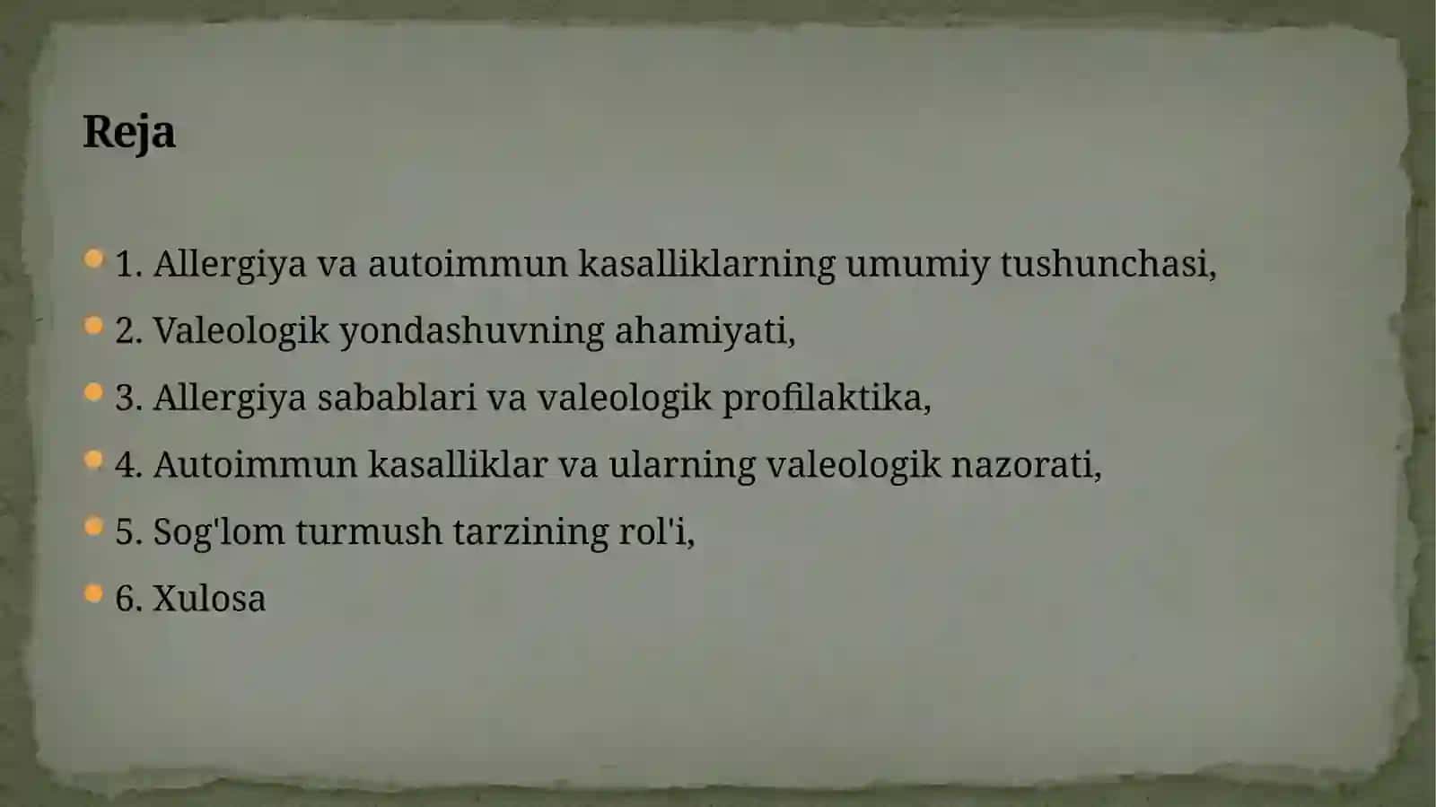 Allergiya va autoimmun kasalliklarning valeologik jihatlari 2
