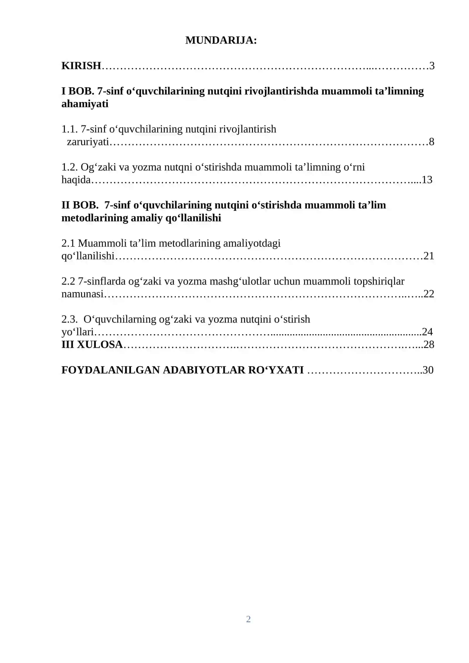 7-sinf o‘quvchilarining og‘zaki va yozma nutqini o‘stirishda muammoli ta’limdan foydalanish 2