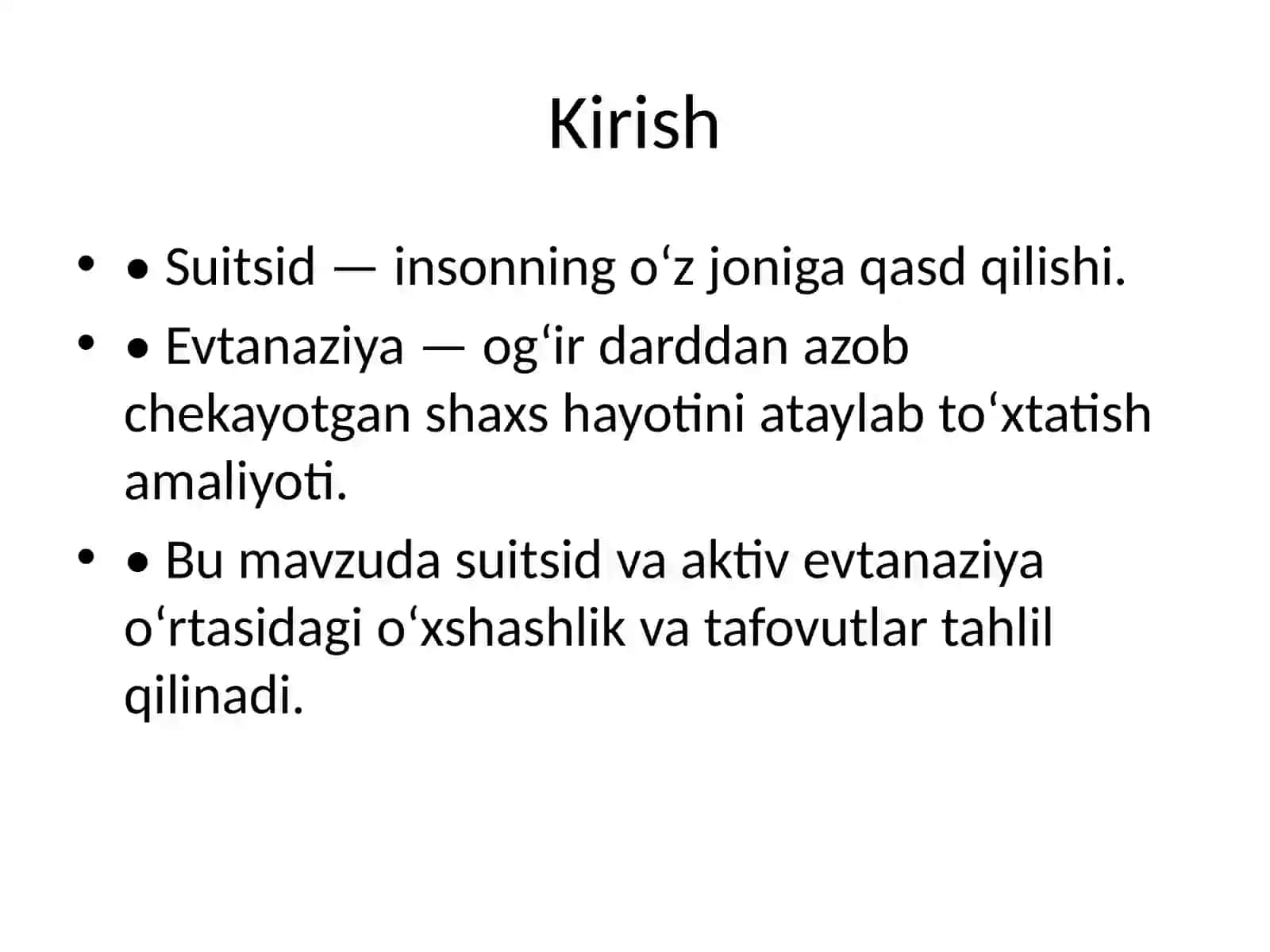 Suitsid — aktiv evtanaziyaning ko‘rinishi sifatida 2