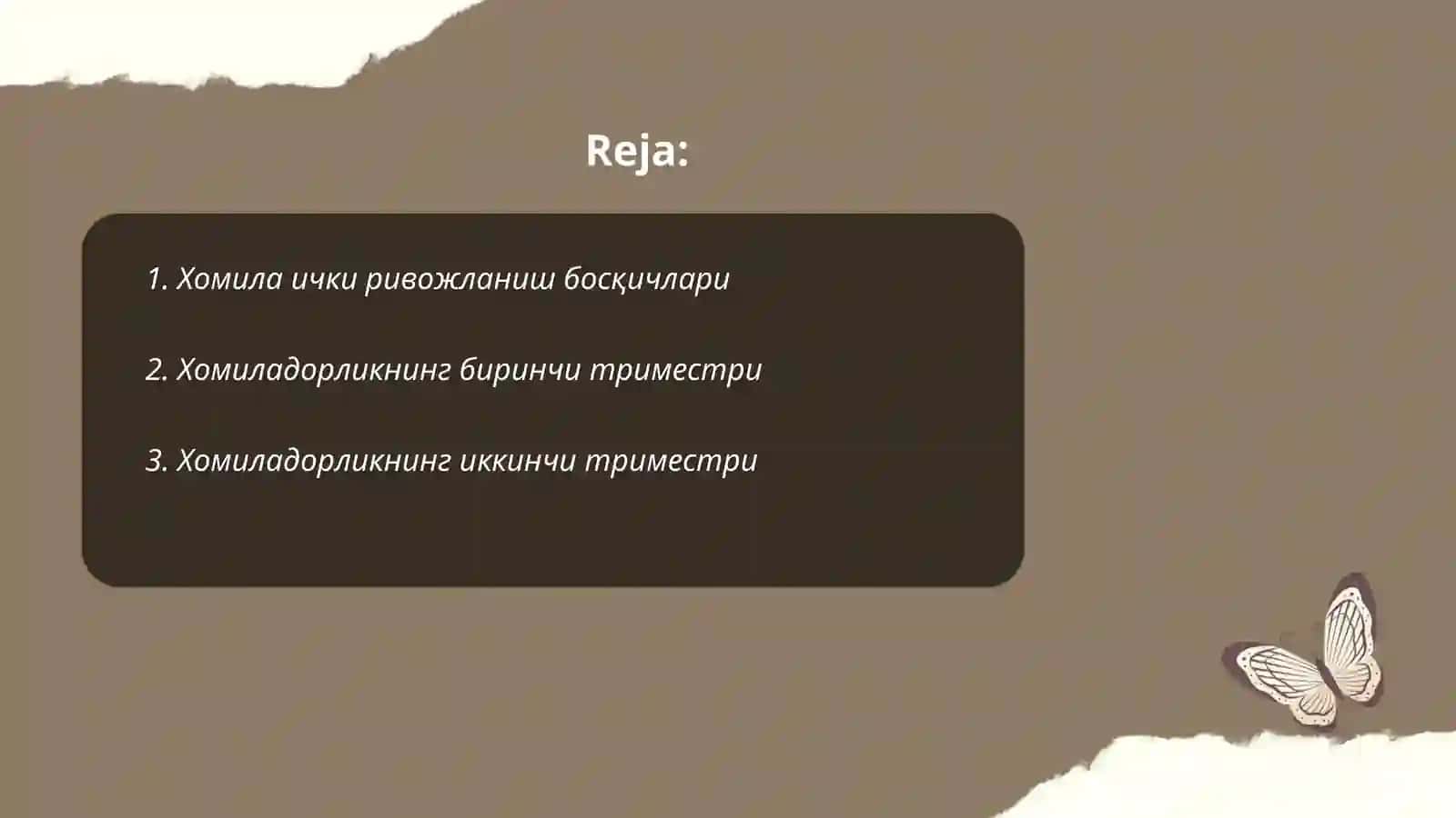 Хомиладорликнинг триместрлари 2