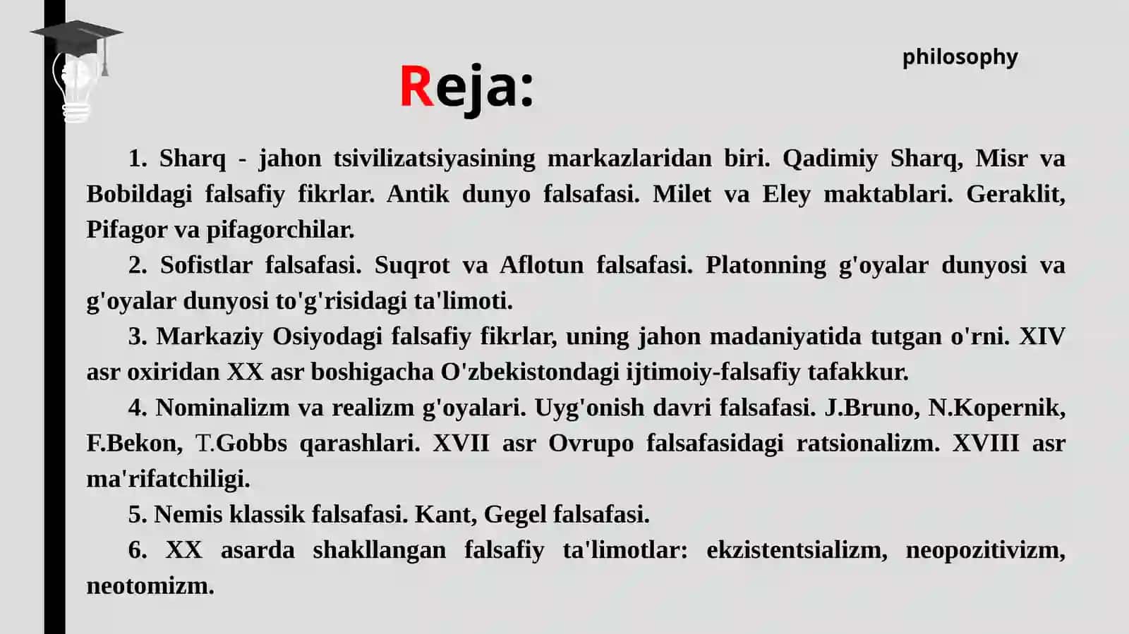 Falsafani taraqqiyot bosqichlari 2