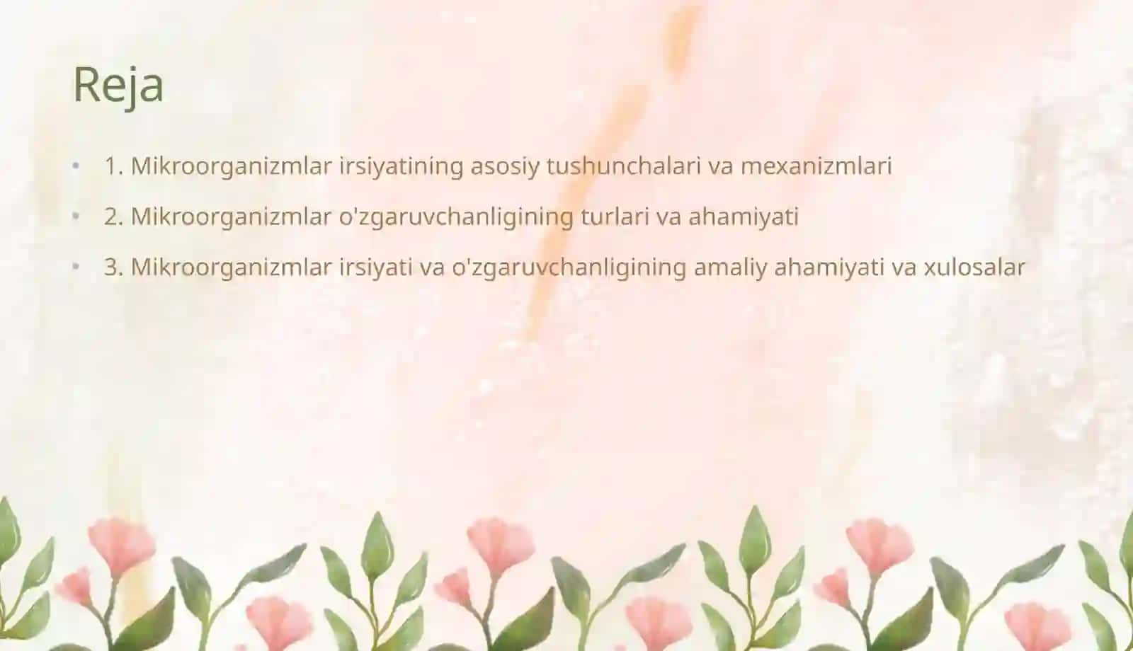 Mikroorganizmlarning irsiyat va o'zgaruvchanligi 2