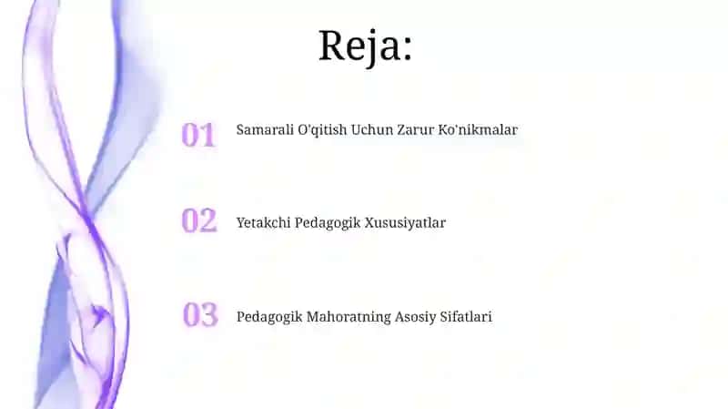 Yetakchi Pedagogik Xususiyatlar 2