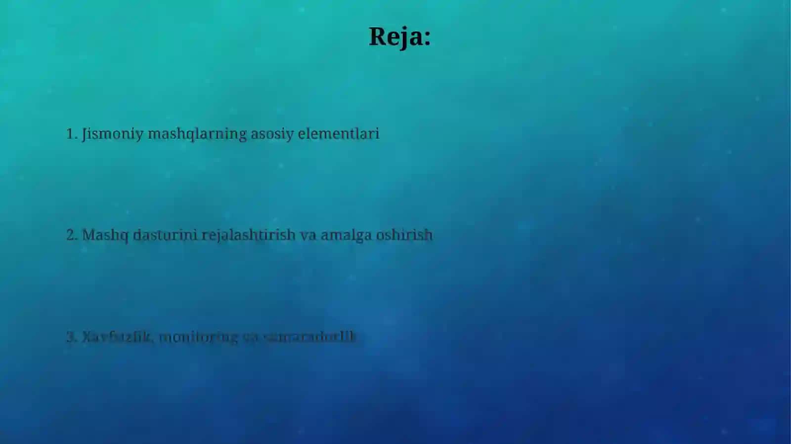 Jismoniy mashqlar shakli va mazmuni 2