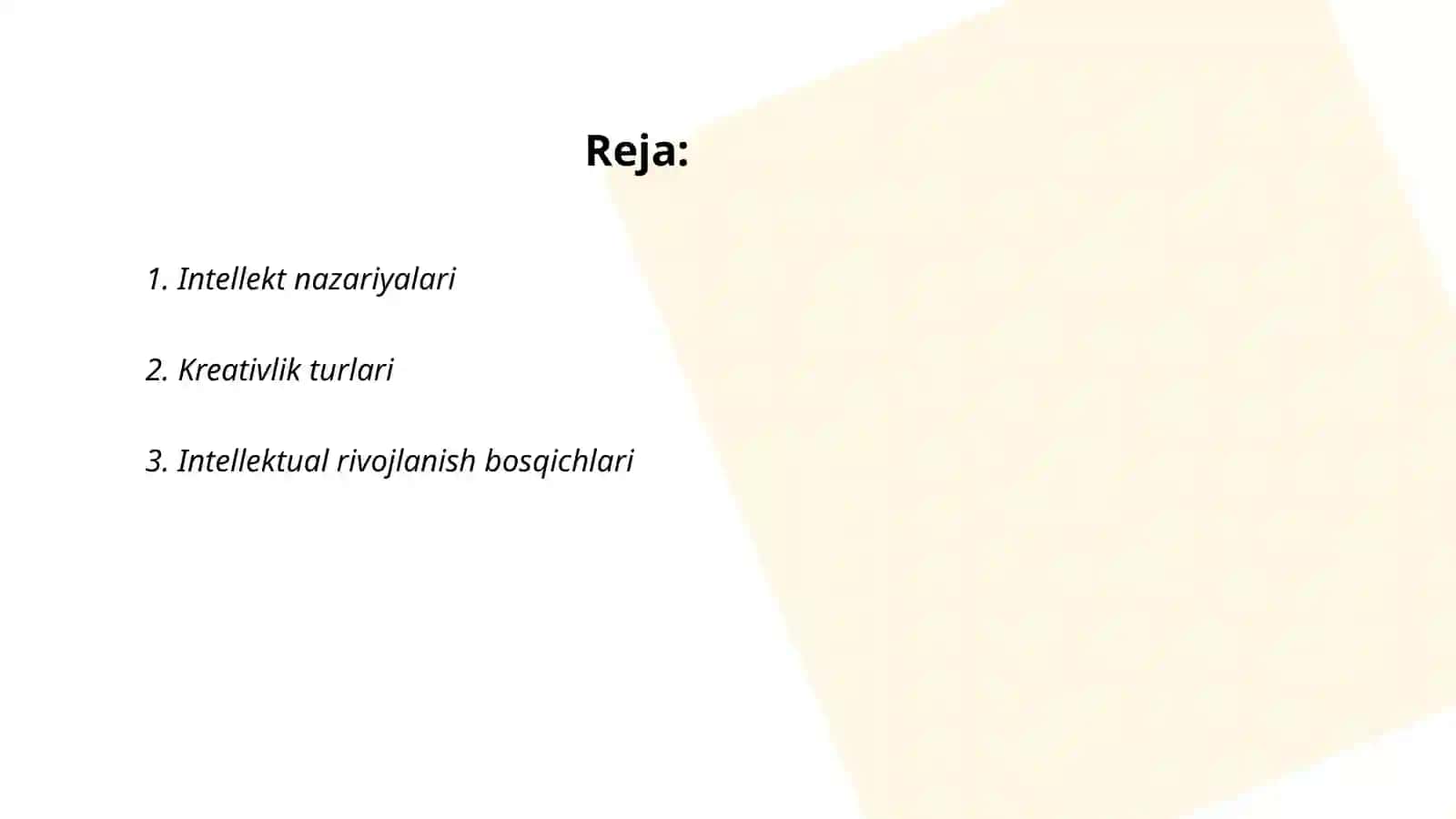 Intellekt va kreativlik nazaryalari 2