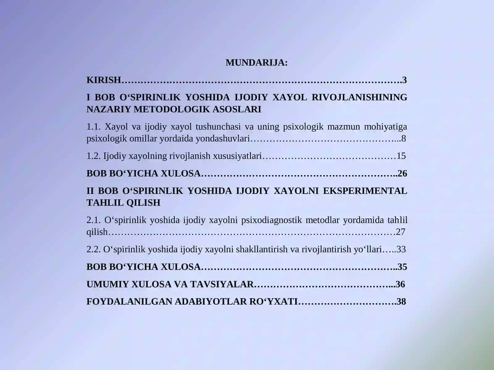 O‘spirinlik davri insonning psixologik rivojlanishi 2
