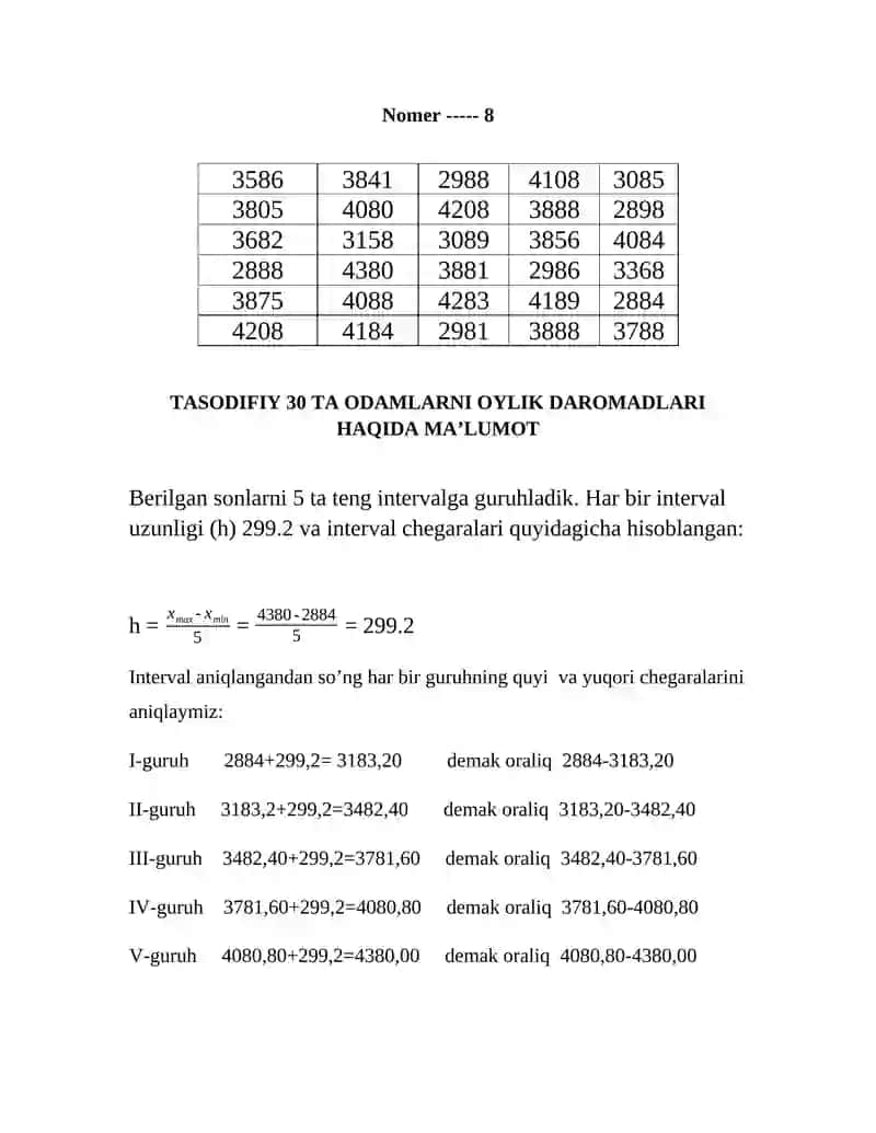 ekonometrikadan mustaqil ish 2