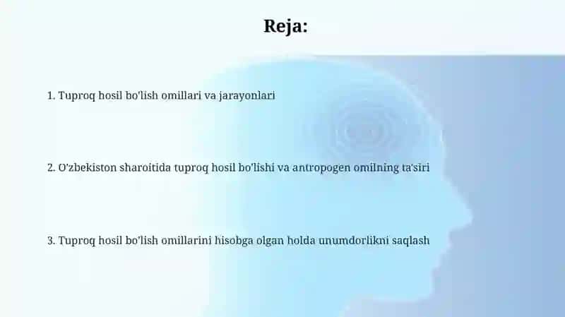 Tuproq hosil bo'lishi va antropogen omilning ta'siri 2