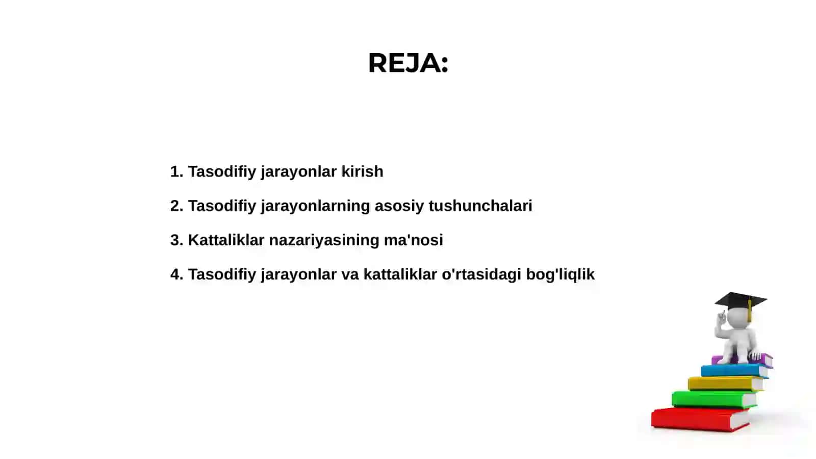 Tasodifiy jarayonlar va kattaliklar nazariyasi 2