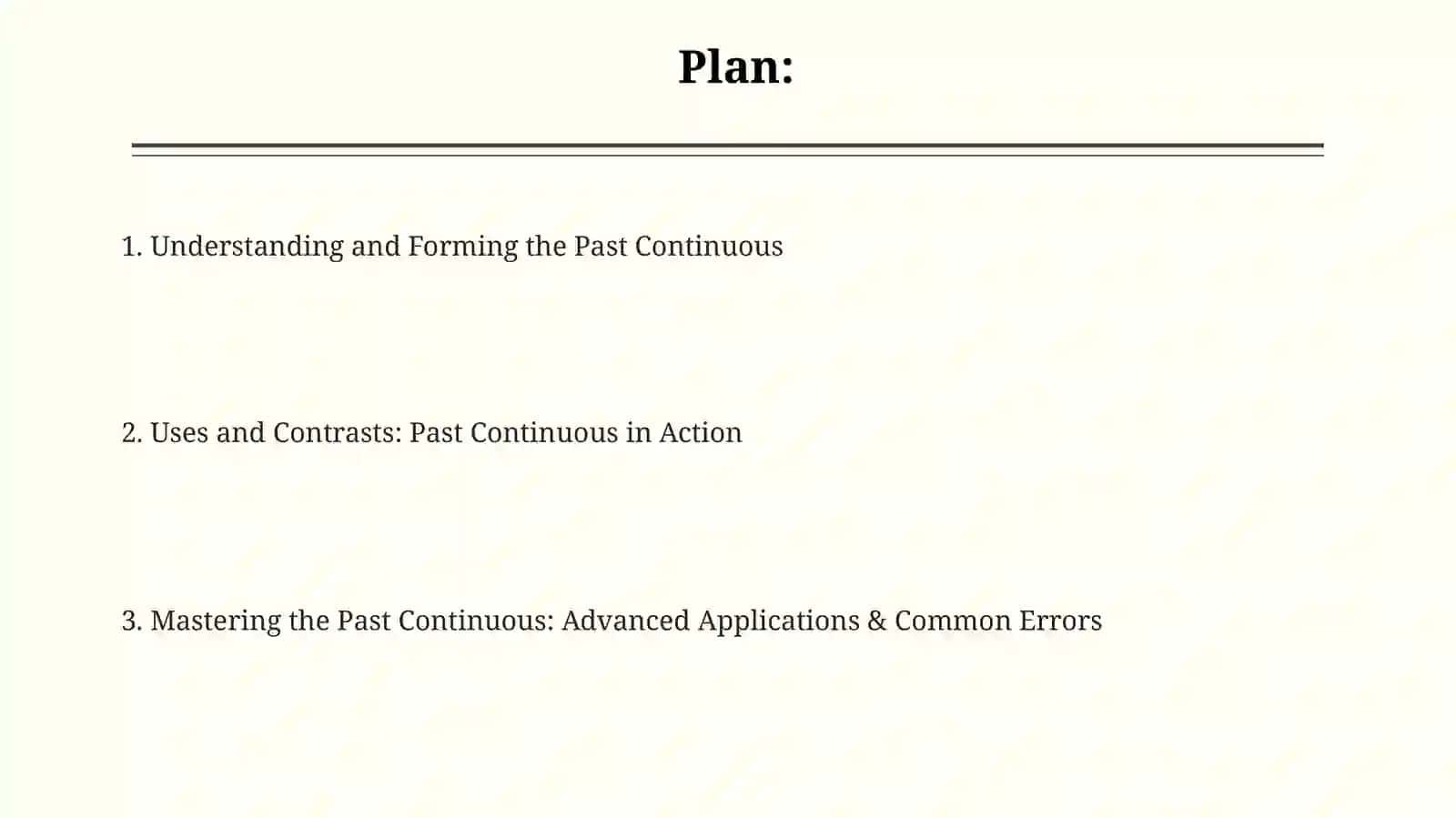 Past Continuous 2