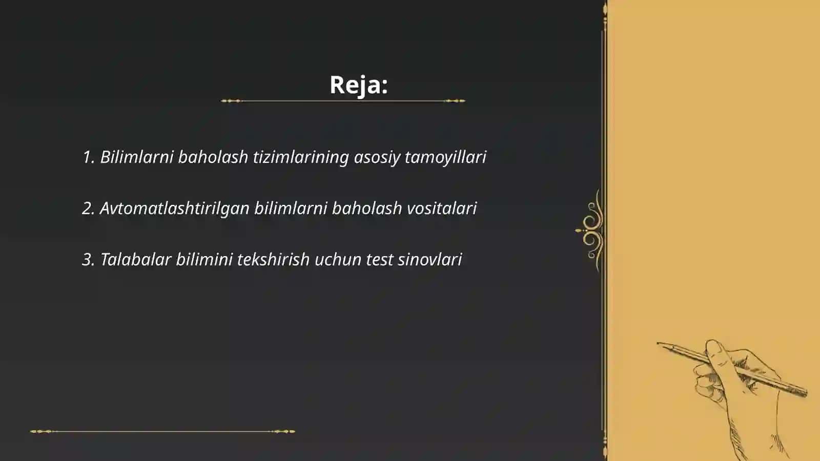 Bilimlarni baholovchi tekshirish tizimlari 2