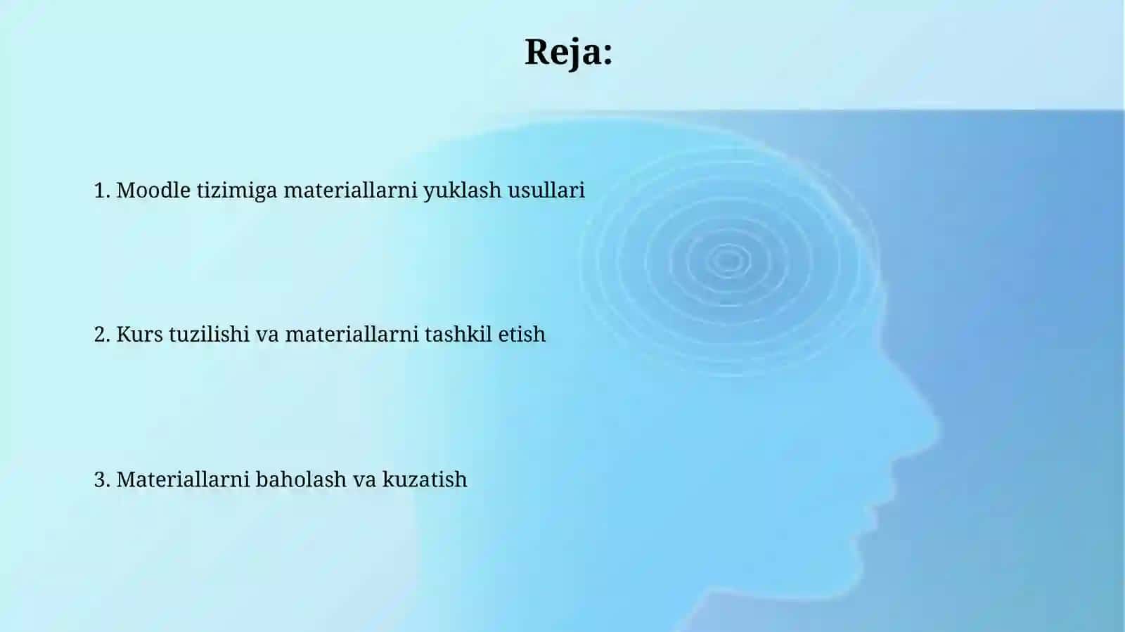 Moodle tizimda oʻquv materiallarini joylashtirish 2
