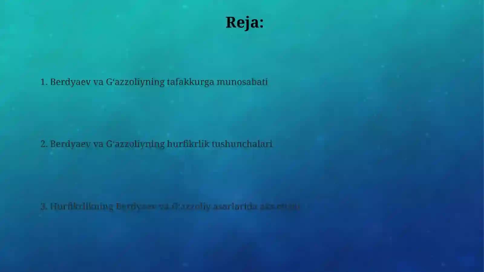 Din va Hurfikrlik 2