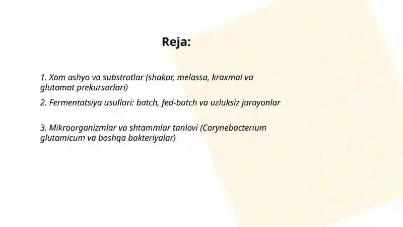 Natriy glutamat ishlab chiqarish 2