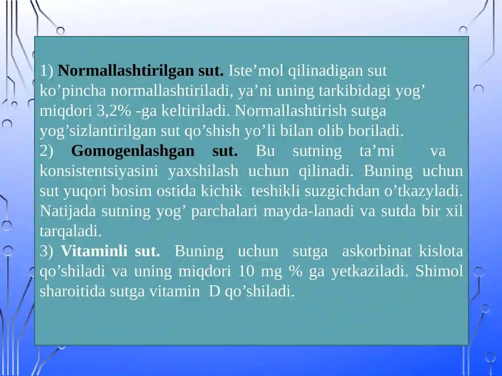 ХАVFSIZ SUT MАHSULОTLАRI 2