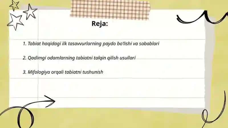 Tabiat haqidagi ilk tasavvurlarning shakllanishi 2