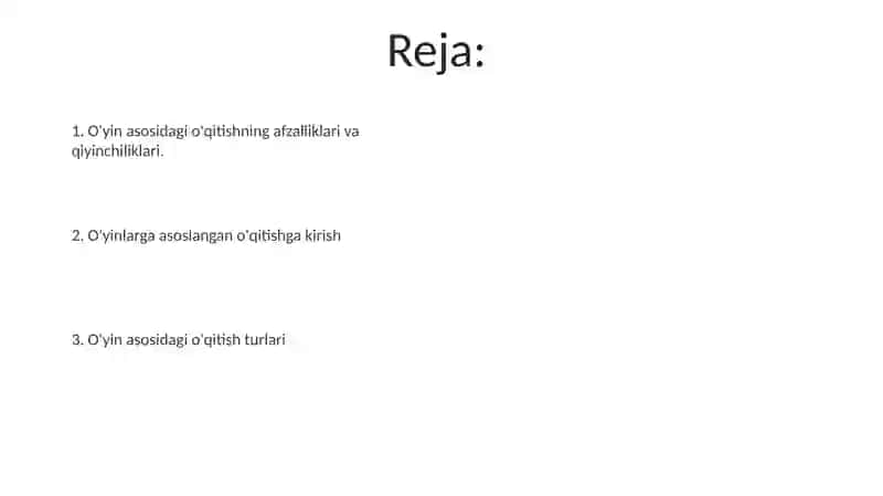 Oʻyin orqali oʻrgatish usullari 2