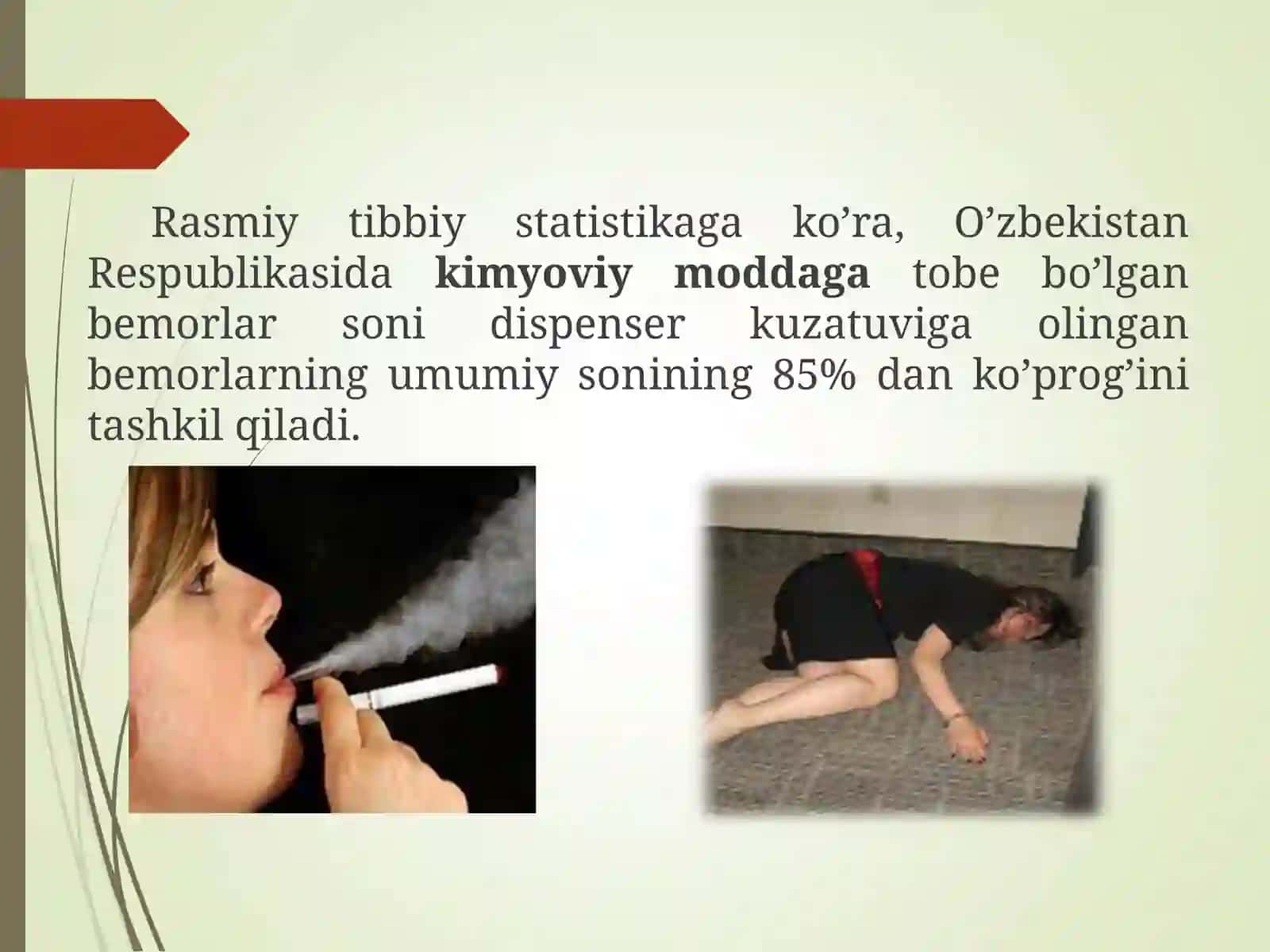 Alkogol giyohvandlik va nikotinga qaramlik 2