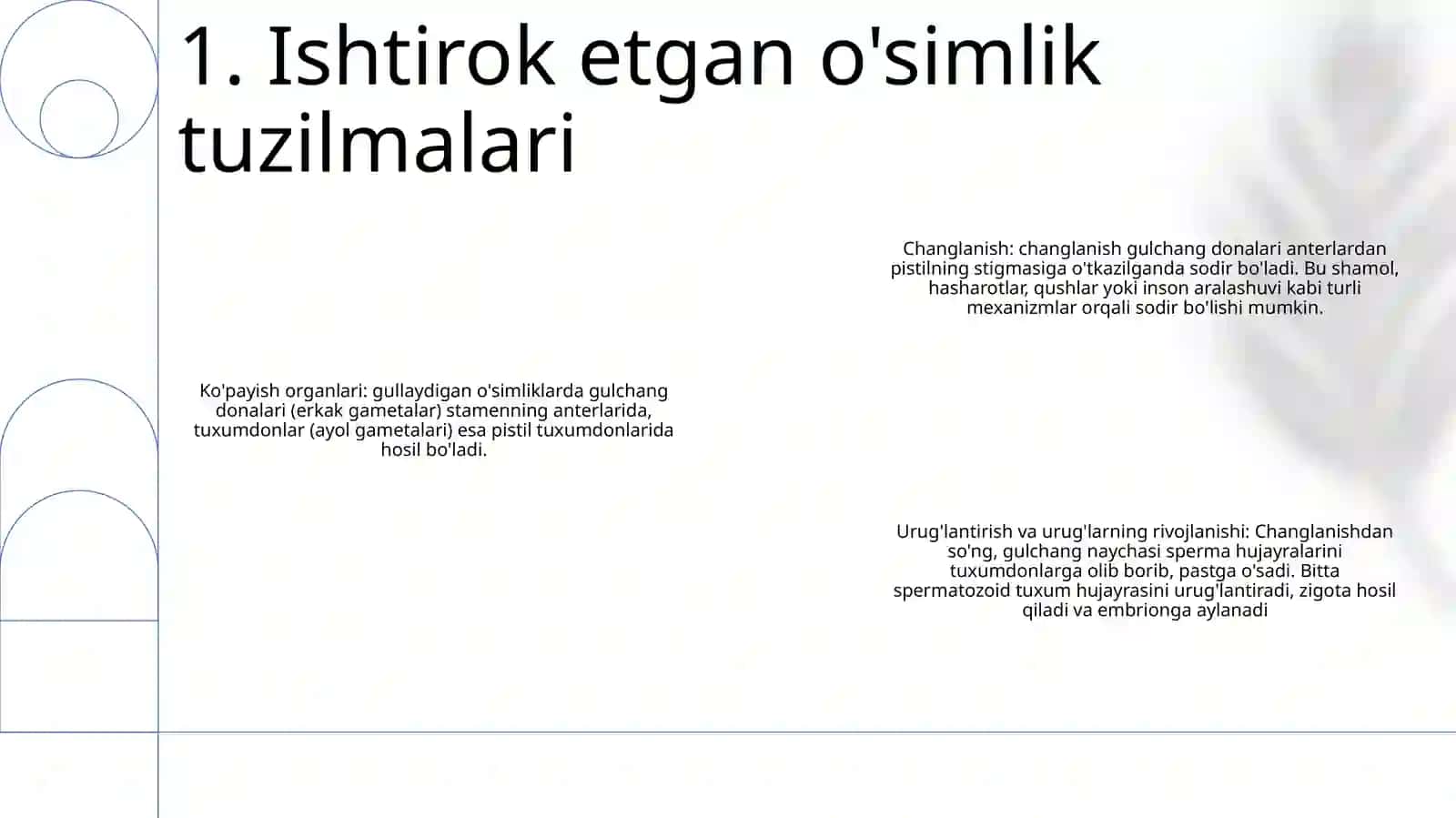 OʻSimliklarda UrugʻLanish 2