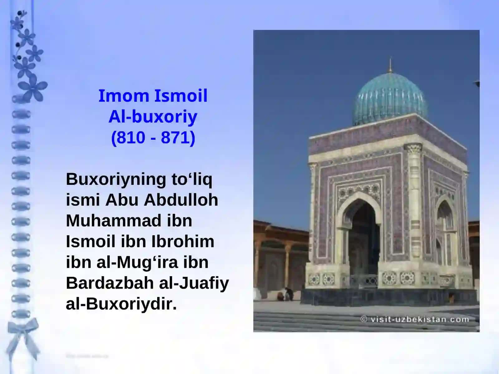 Al-buxoriy va hadis ilmi 2