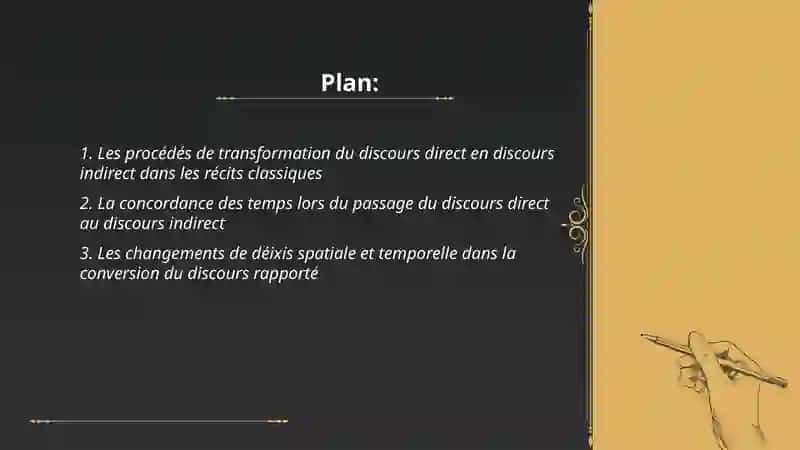 Le discours direct et indirect: analyse de transformations dans des recits litteraires 2
