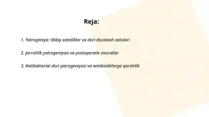 Yatrogeniya Muammolari 2