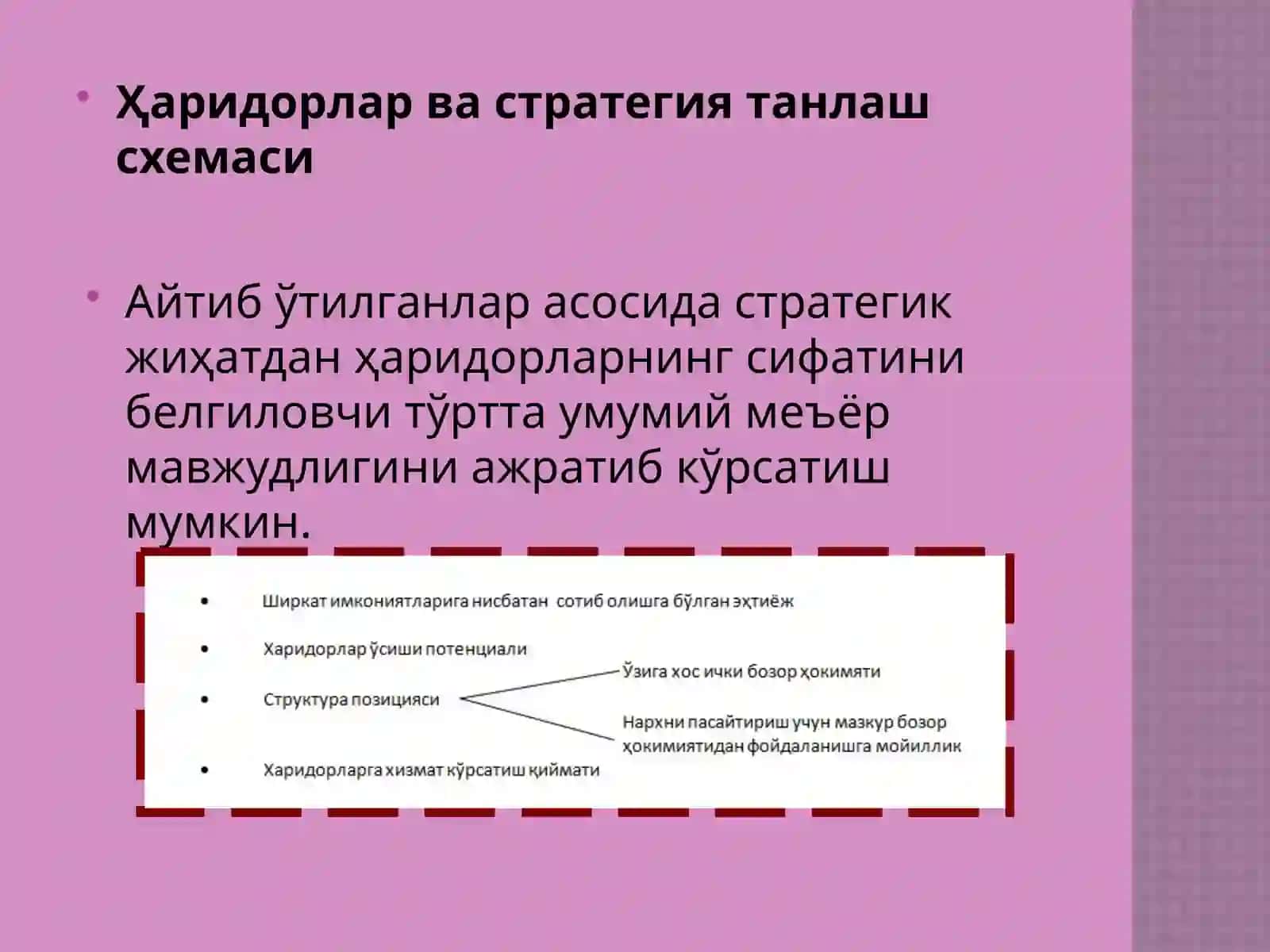 Сотиш стратегиясини шакллантириш 2