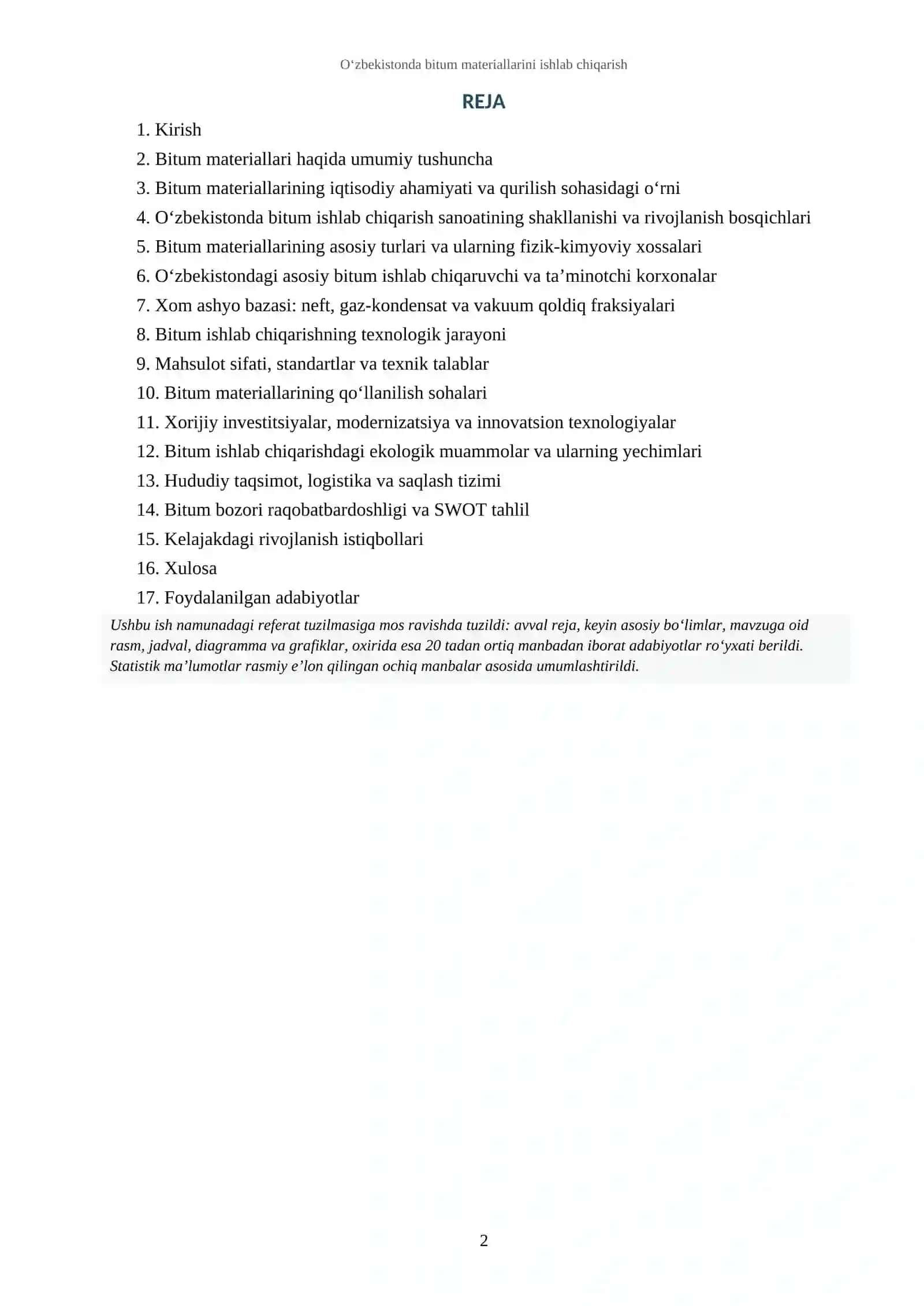 O‘zbekistonda bitum materiallarini ishlab chiqarish 2