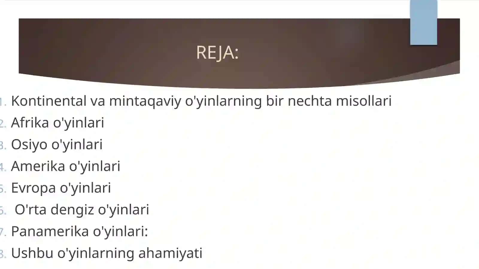Kontinental va Regional O'yinlar 2