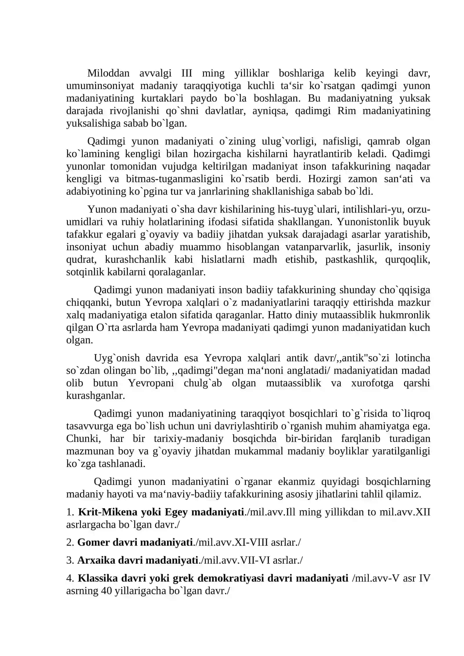Qadimgi yunon va rim madaniyati 2