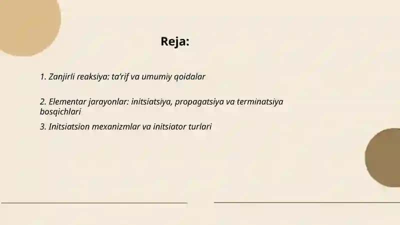 Zanjirli reaksiya 2