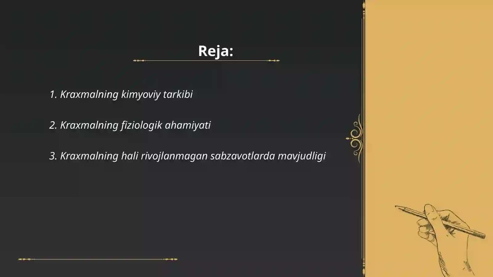 Kraxmal olinishi tabiatda uchrashi va hususiyatlari 2