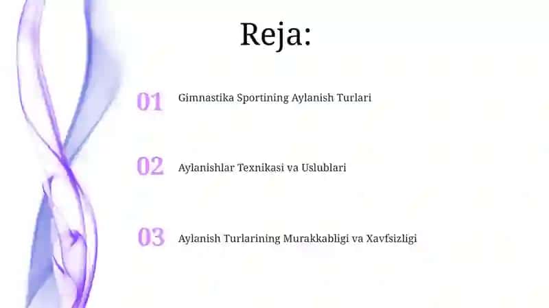 Gimnastika sport turning bo'limlari 2