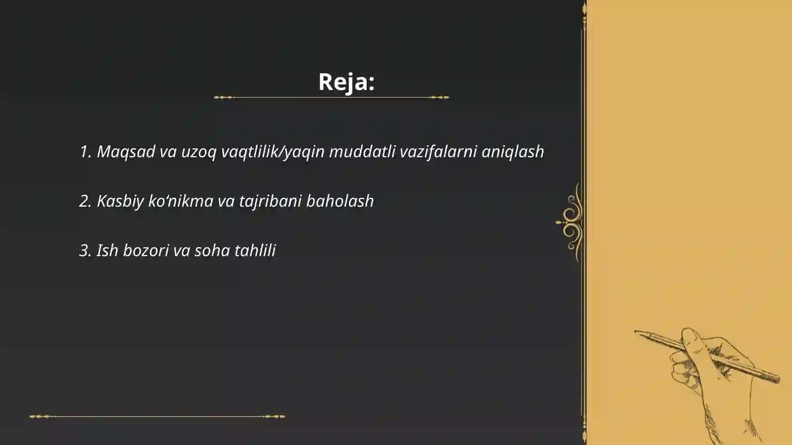 Ishga joylashish rejasini tuzish 2