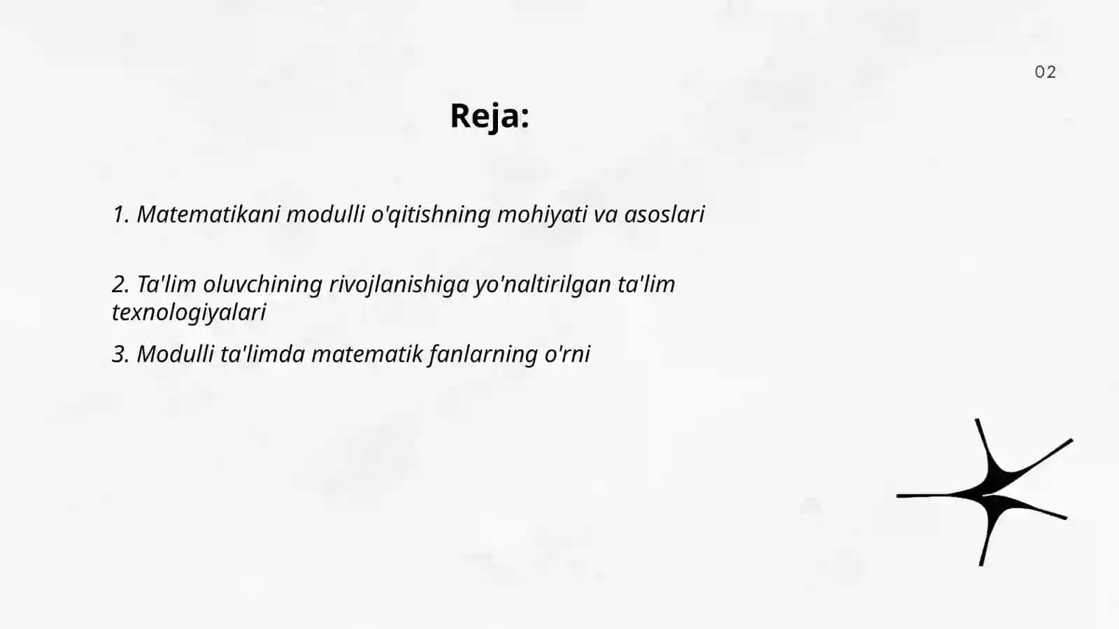 Matematikani modulli o'qitish texnologiyasi 2