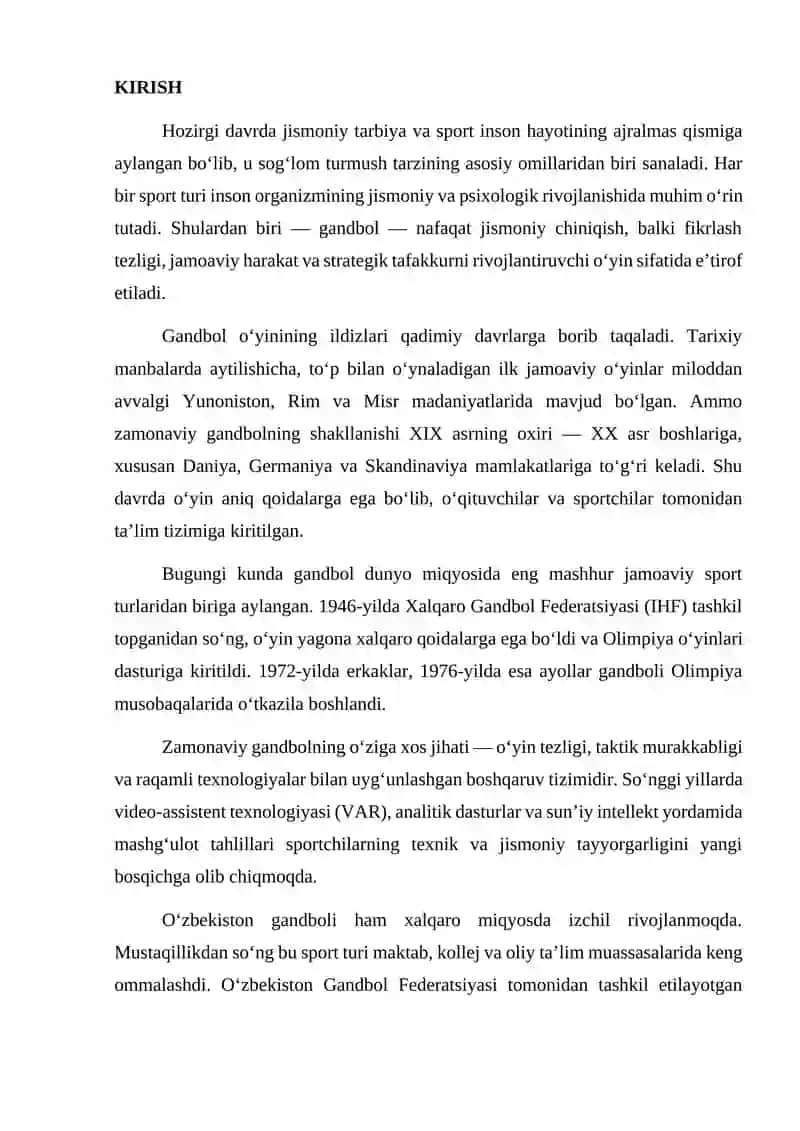 Gandbol o'yinining kelib chiqishi, qoidalari va rivojlanish tarixi 2